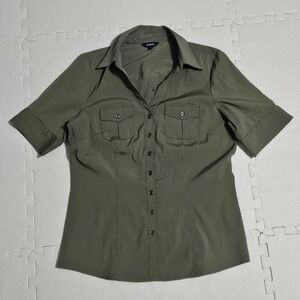 Reitmans Olive Button-Down Shirt